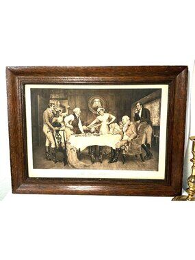 The Reconciliation Framed Picture by John A. Lomax Dated 1912